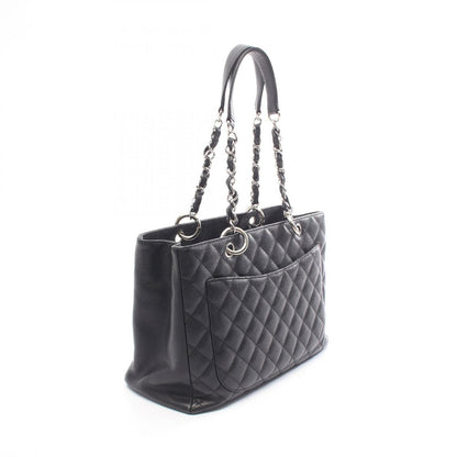 Chanel Tote Quilted Grand Shopping GST Black Caviar Leather Chain — view 2