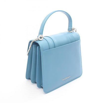 Bvlgari Handbag Serpenti Forever Top Handle 2-Way Smoke Blue Leather Bag — view 2