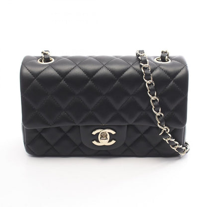 Chanel Shoulder Bag Mini Quilted 20 Black Lambskin Chain
