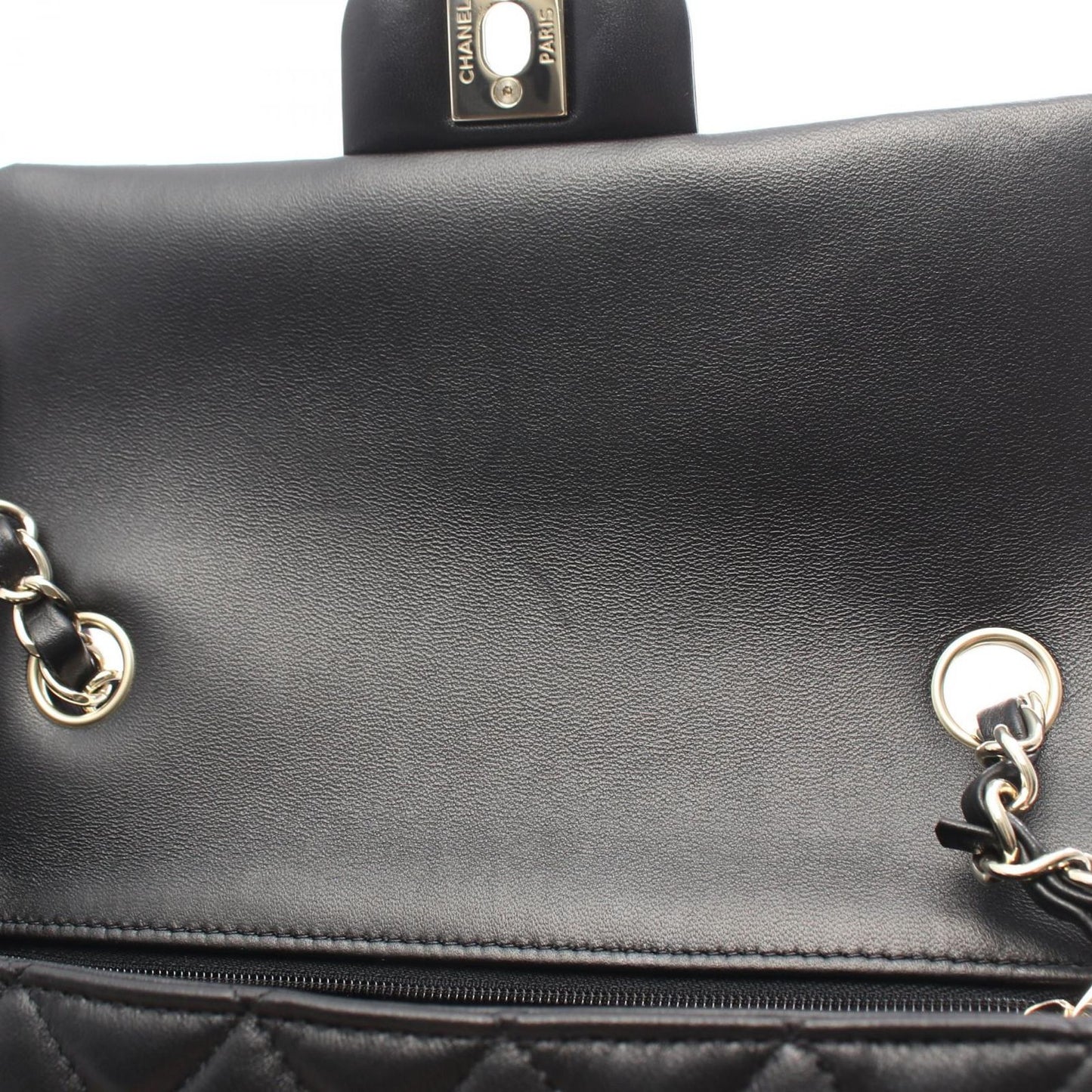 Chanel Shoulder Bag Mini Quilted 20 Black Lambskin Chain — view 6