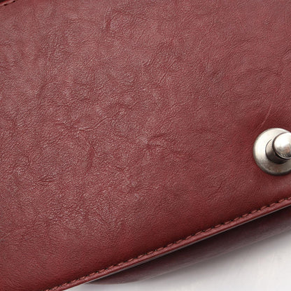 Chanel Shoulder Bag Boy Bordeaux Leather Chain — view 7