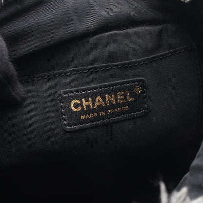 Chanel Shoulder Bag Quilted Small Denim Black Multi — view 4