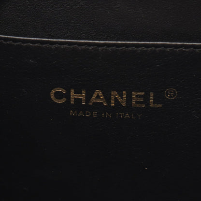 Chanel Shoulder Bag Quilted Vanity 2-Way Black Caviar Leather Top Handle Chain — view 5