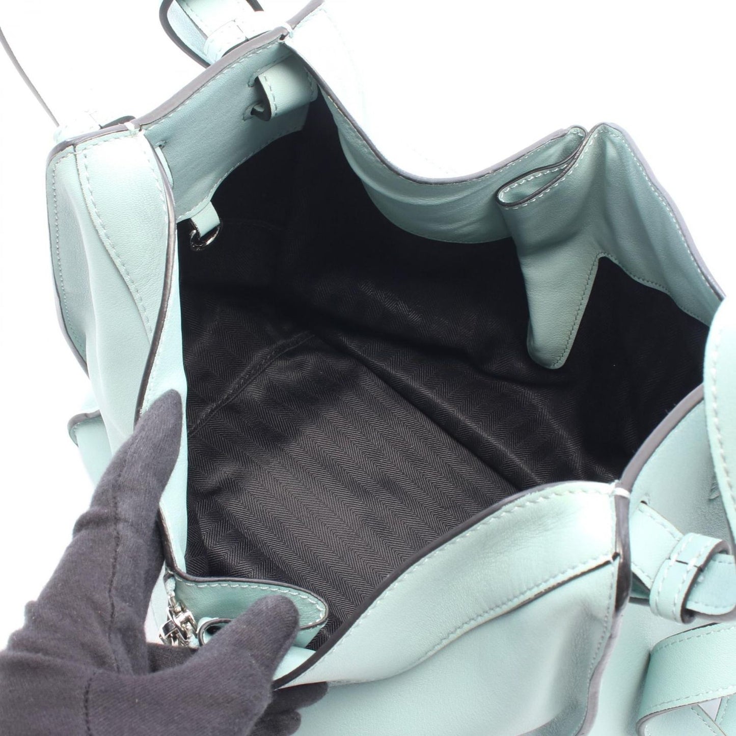 Loewe Handbag Hammock Bag Small 2-Way Light Blue Leather — view 3
