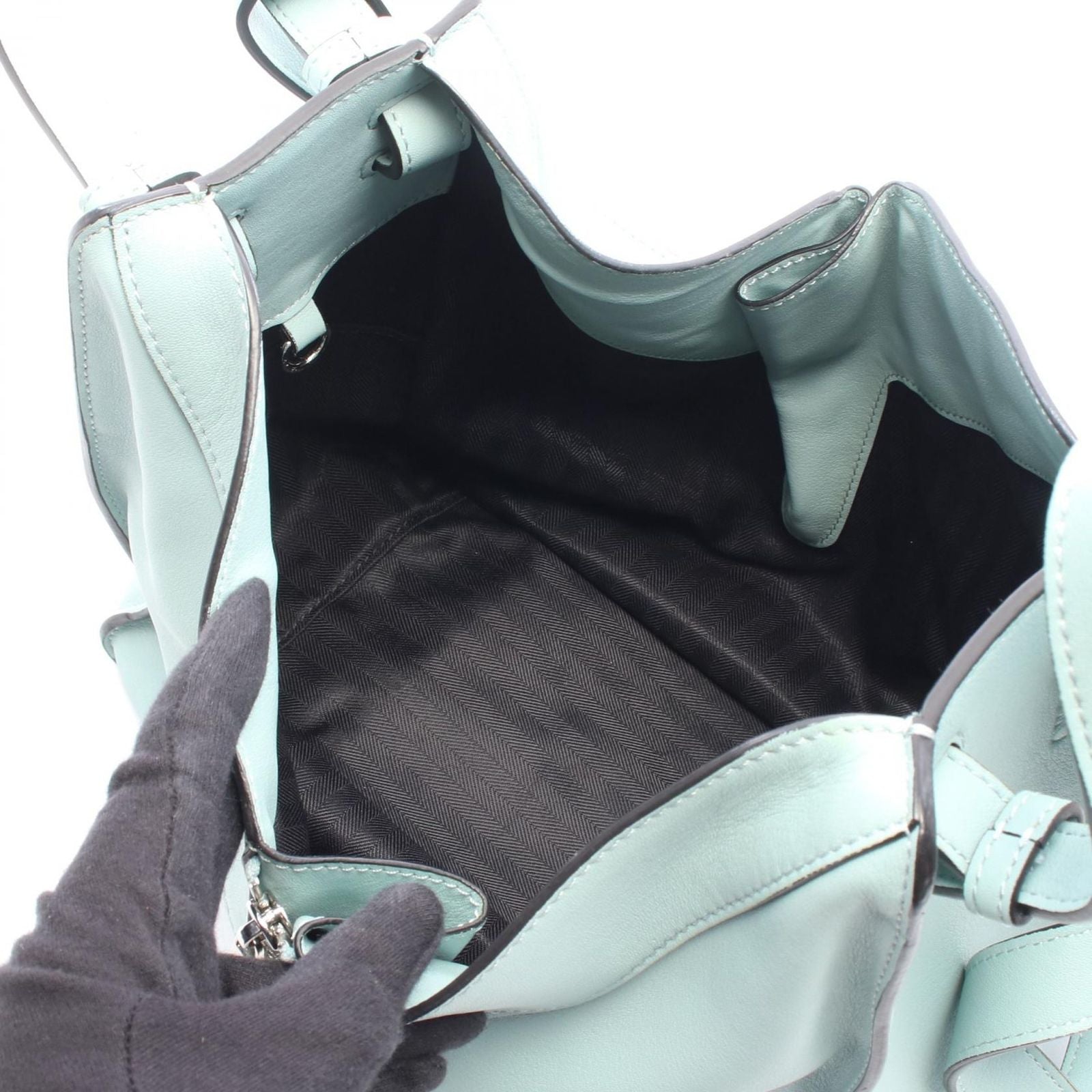 Loewe Handbag Hammock Bag Small 2-Way Light Blue Leather — view 3