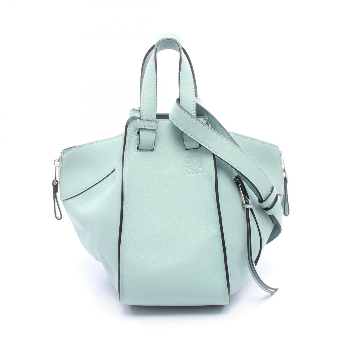 Loewe Handbag Hammock Bag Small 2-Way Light Blue Leather