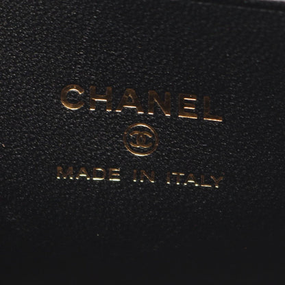 Chanel Shoulder Bag Quilted Vanity Black Lambskin Chain — view 4
