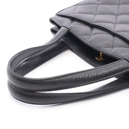 Chanel Tote Quilted Black Caviar Leather — view 7