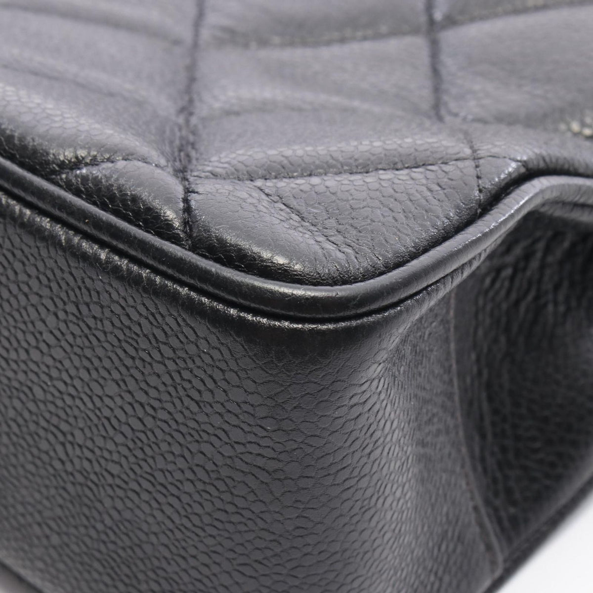 Chanel Tote Quilted Black Caviar Leather — view 6
