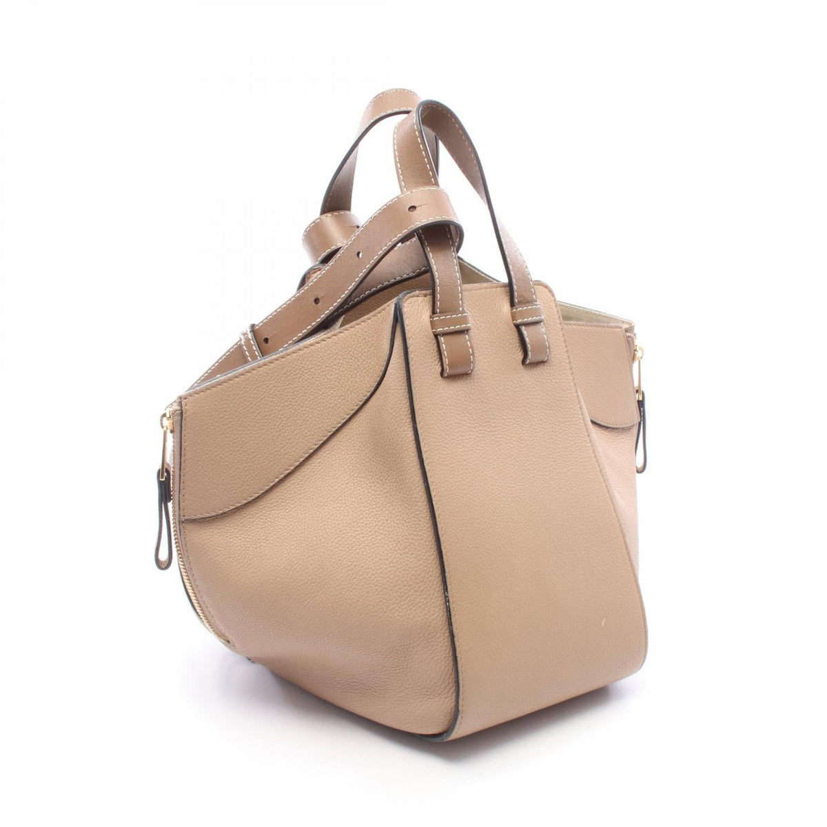 Loewe Handbag Hammock Bag Small 2-Way Beige Brown Leather — view 2