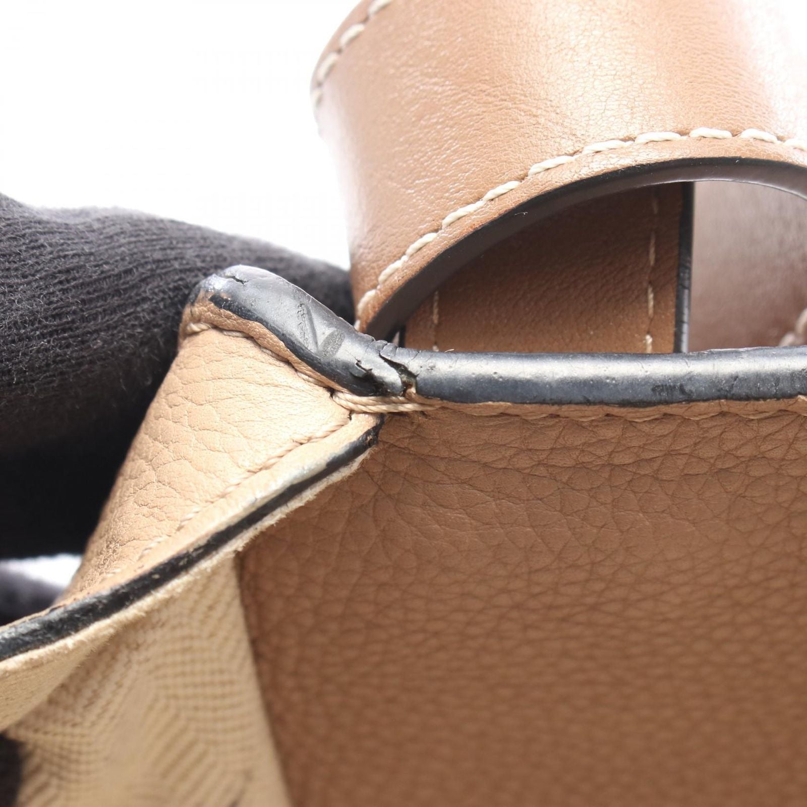 Loewe Handbag Hammock Bag Small 2-Way Beige Brown Leather — view 6