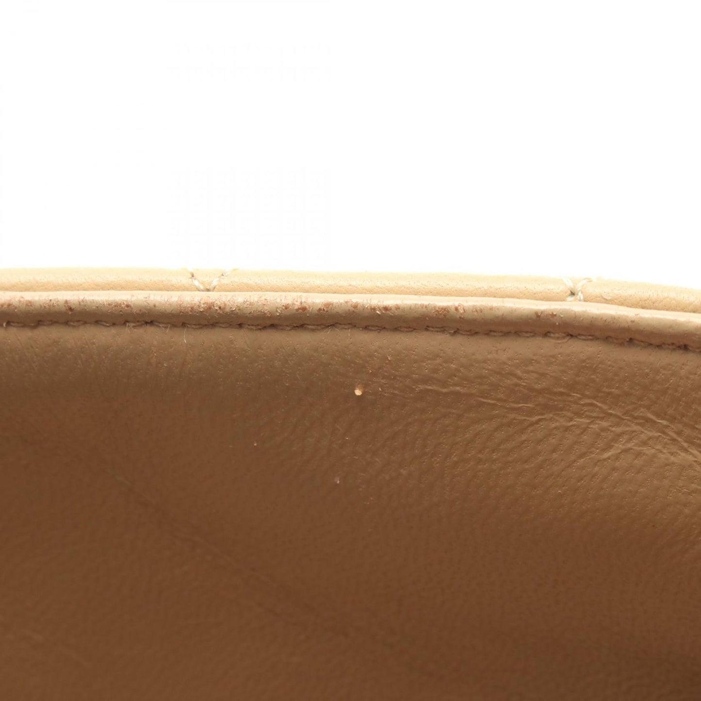 Chanel Shoulder Bag Quilted Small Flap Beige Lambskin Chain — view 7