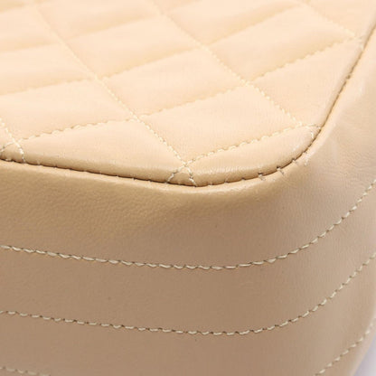 Chanel Shoulder Bag Quilted Small Flap Beige Lambskin Chain — view 8