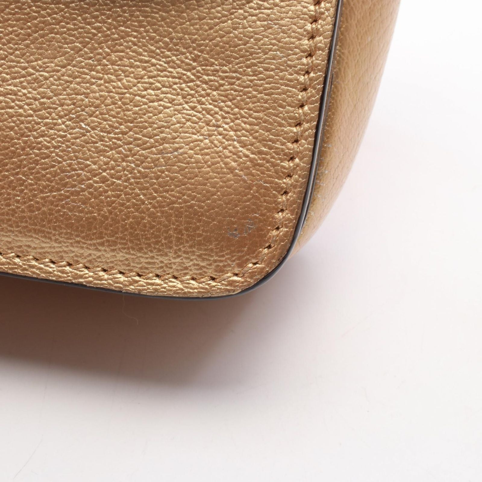 Miu Miu Shoulder Bag Ivory Gold Leather Chain — view 5