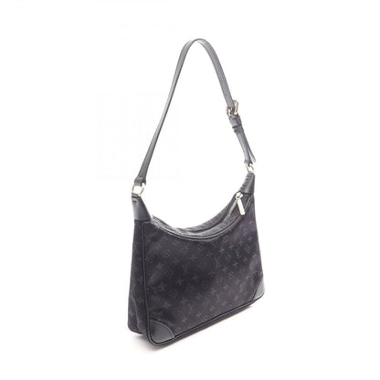 Louis Vuitton Handbag Little Boulogne Monogram Satin Noir Fabric Leather — view 2