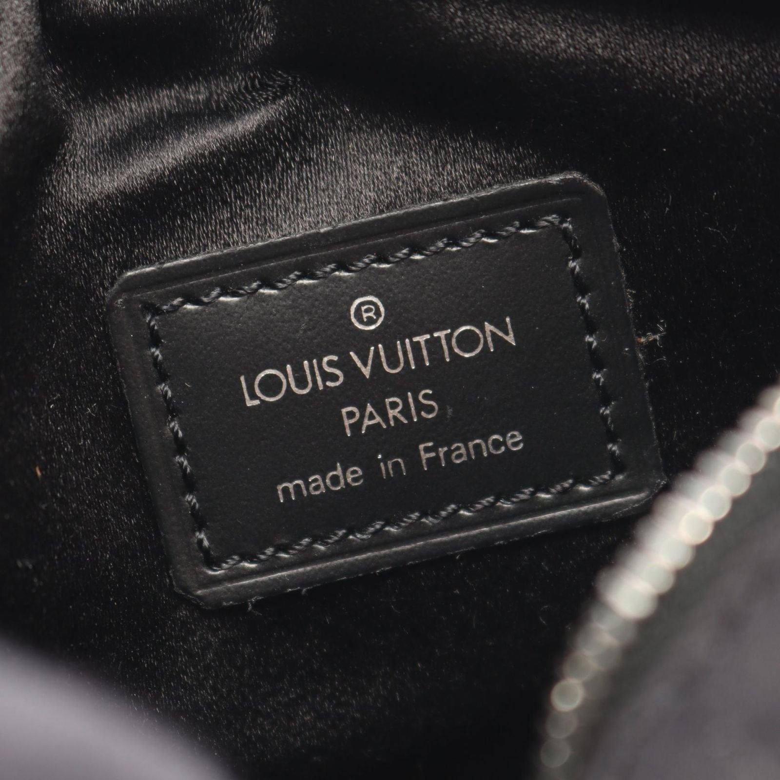 Louis Vuitton Handbag Little Boulogne Monogram Satin Noir Fabric Leather — view 4