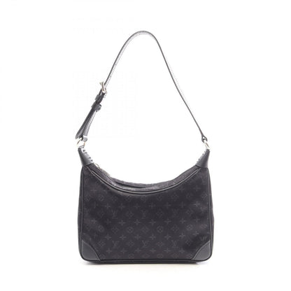 Louis Vuitton Handbag Little Boulogne Monogram Satin Noir Fabric Leather