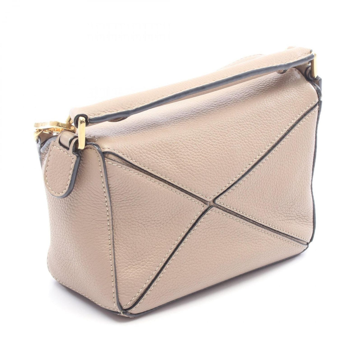 Loewe Handbag Puzzle Bag Mini 2-Way Greige Leather — view 2