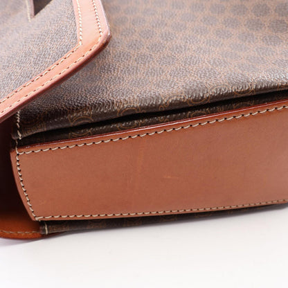 Celine Macadam Turnlock 2-Way Brown Dark Leather Shoulder Bag — view 7