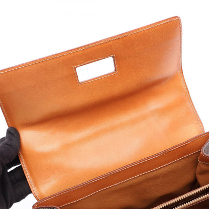 Celine Macadam Turnlock 2-Way Brown Dark Leather Shoulder Bag — view 6