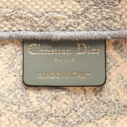 Dior Tote Book Medium Toile de Jouy Gray White Canvas — view 4