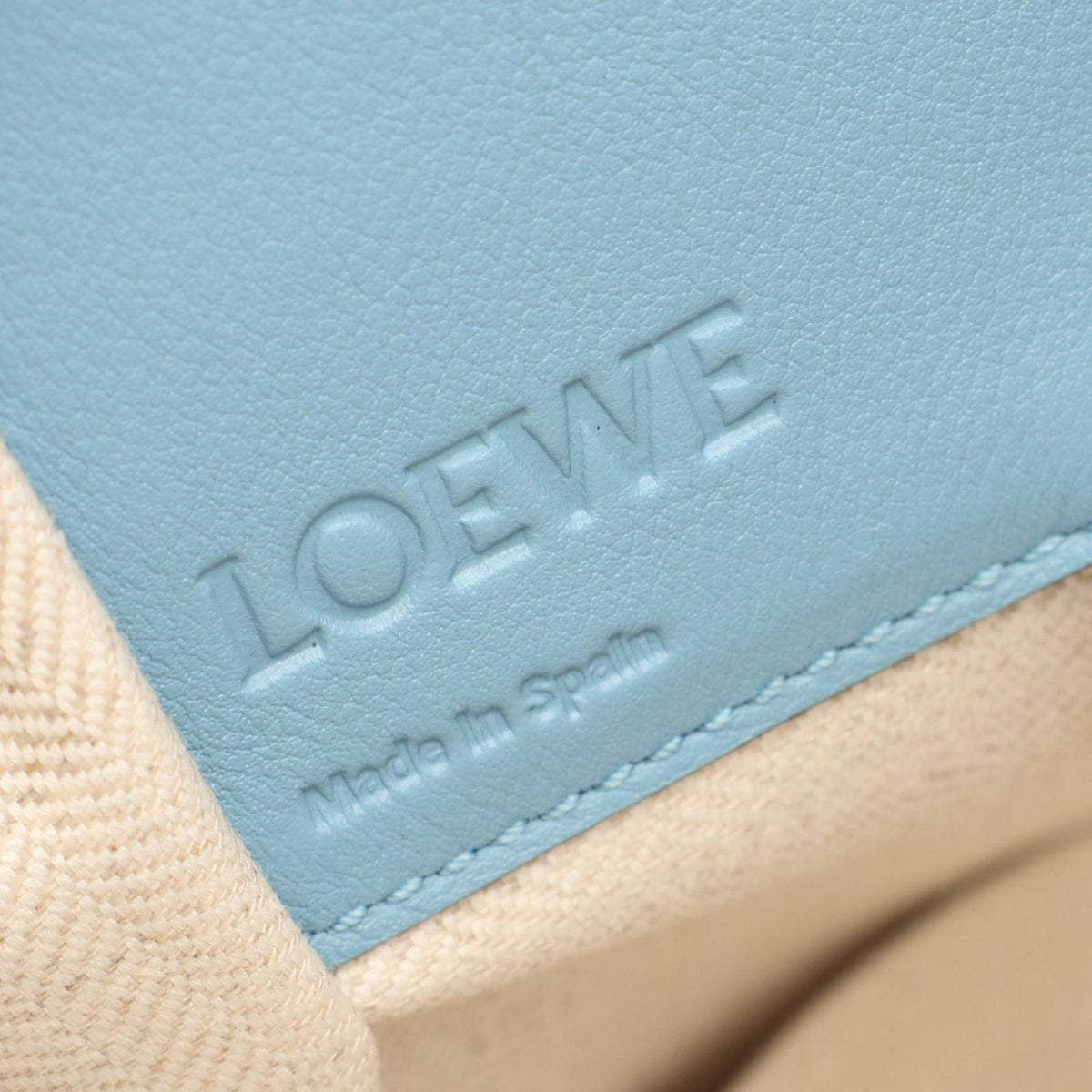 Loewe Handbag Hammock Blue Light Leather Bag Small — view 4
