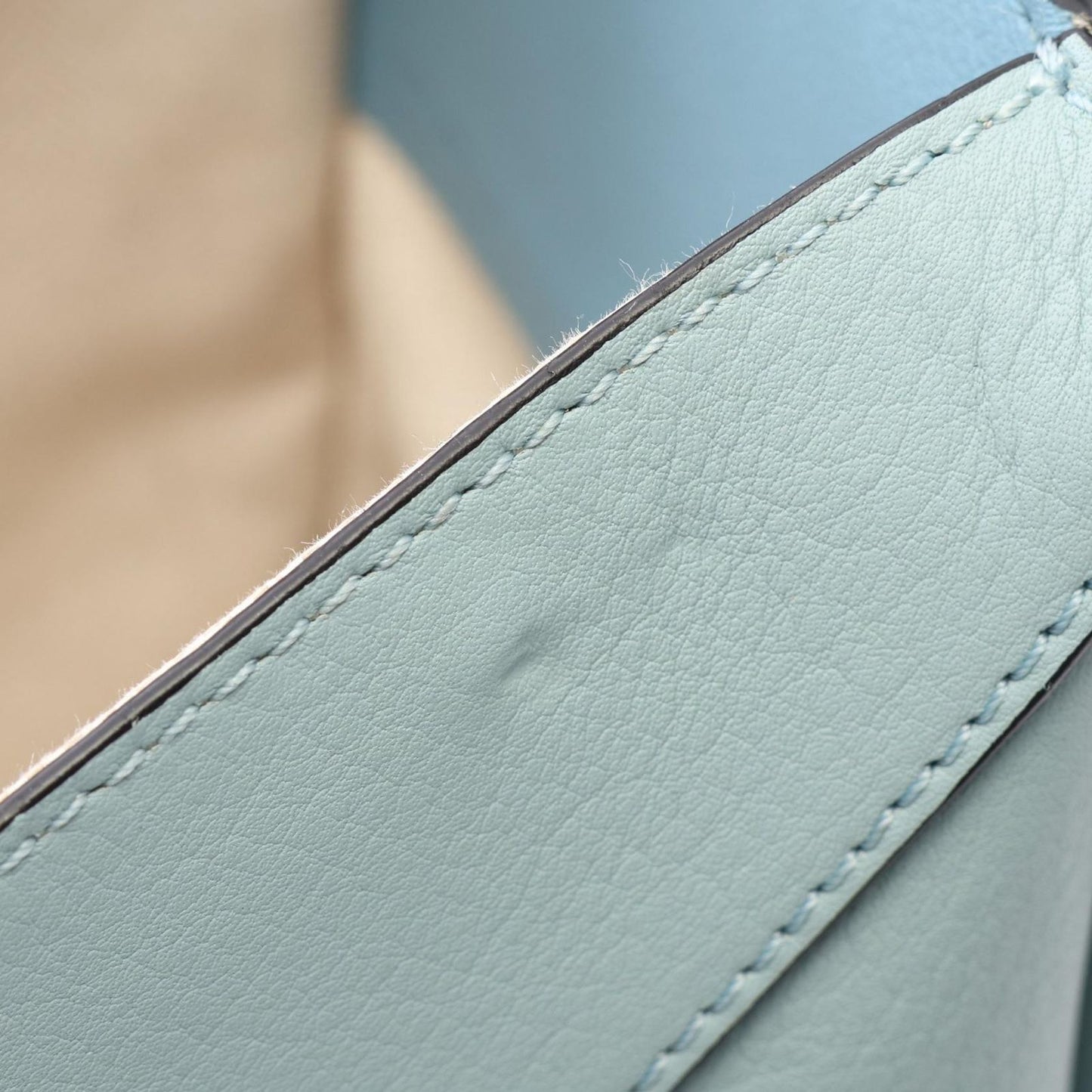 Loewe Handbag Hammock Blue Light Leather Bag Small — view 6