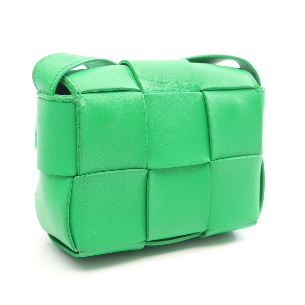 Bottega Veneta Shoulder Bag Candy Cassette Green Leather — view 2
