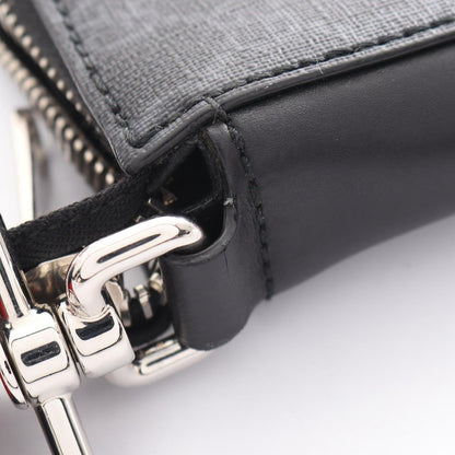 Gucci Shoulder Bag GG Supreme Small Gray Black Navy Leather Sherry Line — view 8