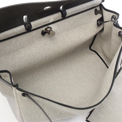 Hermes Boston Bag Herbag Zip 50 Retourne Cabin 2-Way Ecru Black Gray Platinum — view 3
