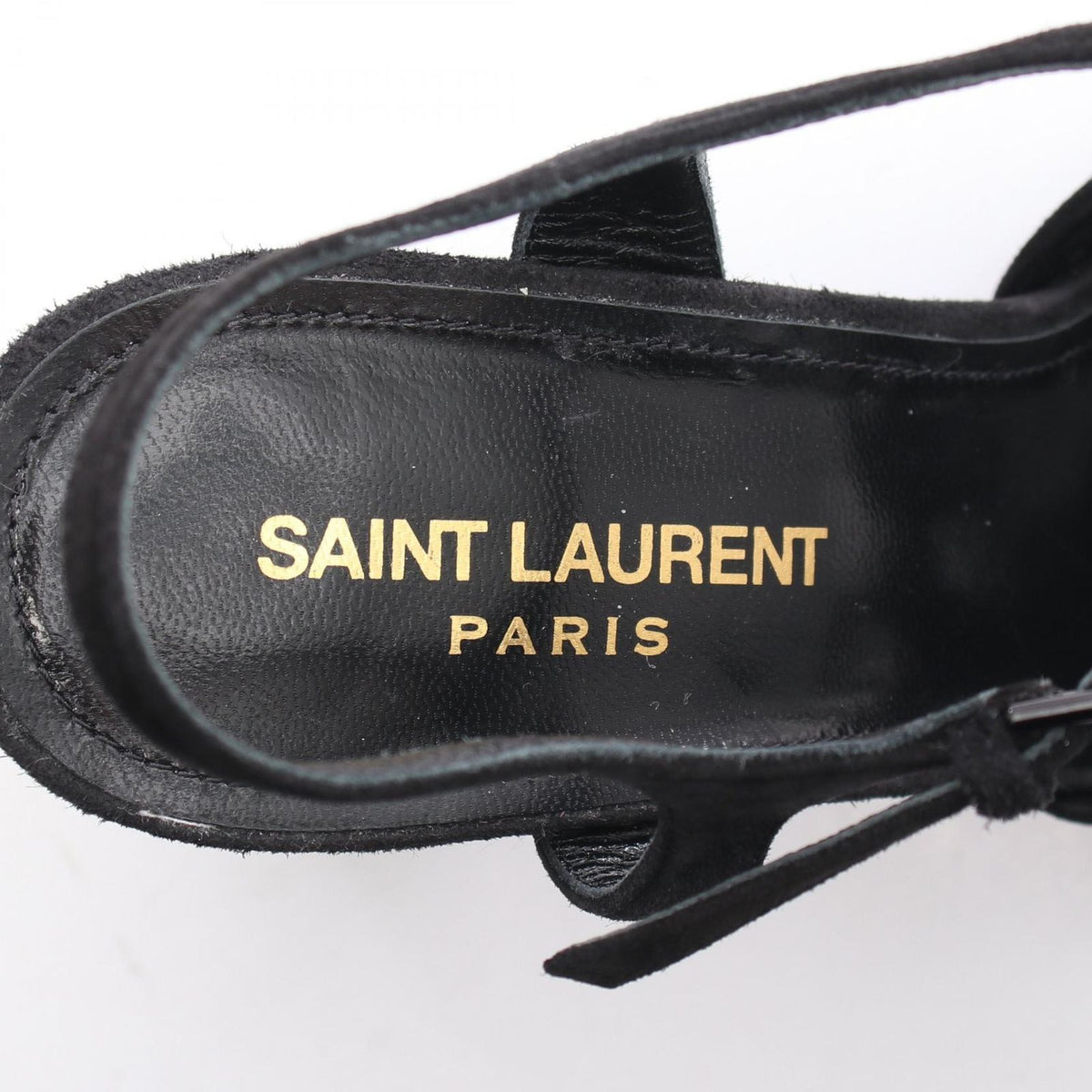 Saint Laurent Paris Sandals Bianca Ribbon Platform Suede — view 5