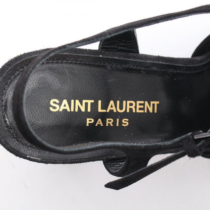 Saint Laurent Paris Sandals Bianca Ribbon Platform Suede — view 5