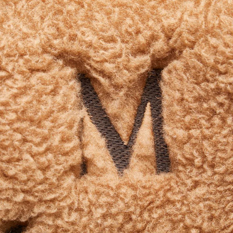 Max Mara Marine Teddy Bear Shopping 2-Way Shoulder Bag Brown Fur Leather — view 4