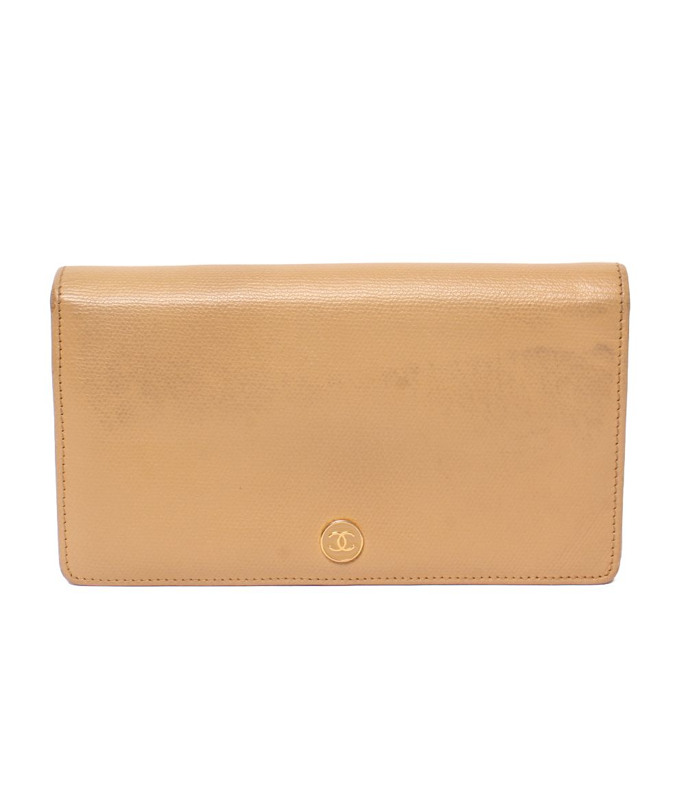 Chanel Wallet Gold Beige
