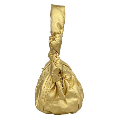 Miu Miu Shoulder Bag Matelasse Gold Leather — view 4