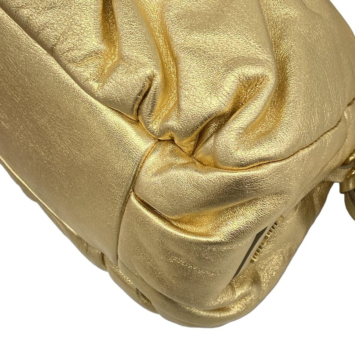 Miu Miu Shoulder Bag Matelasse Gold Leather — view 6