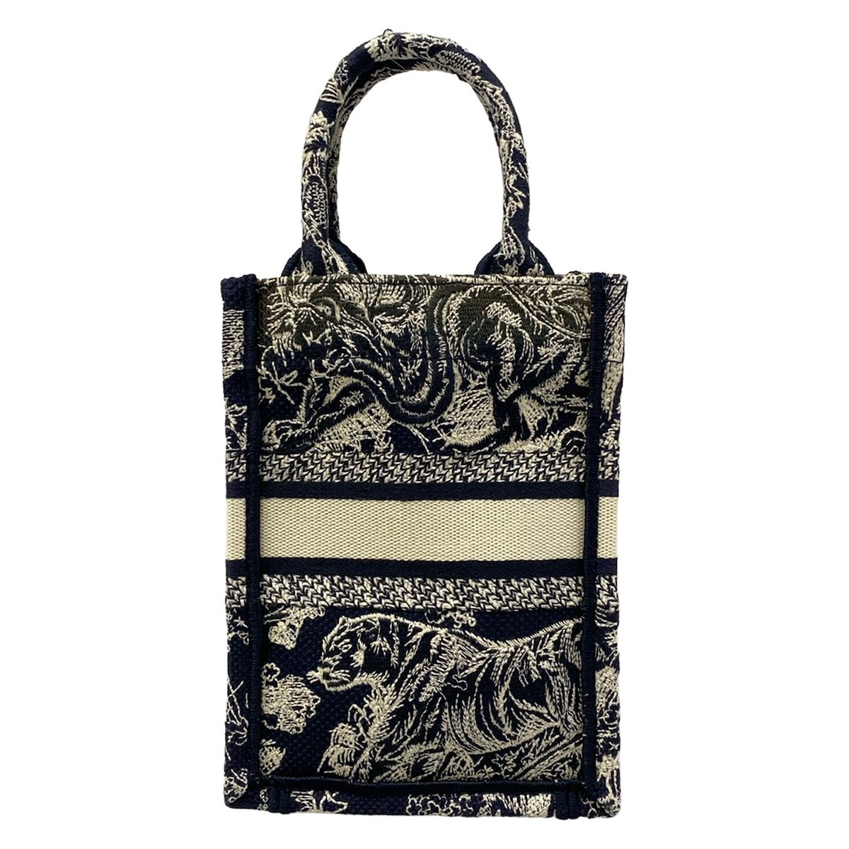 Dior Tote Book Mini Phone Dark Navy Ivory — view 3
