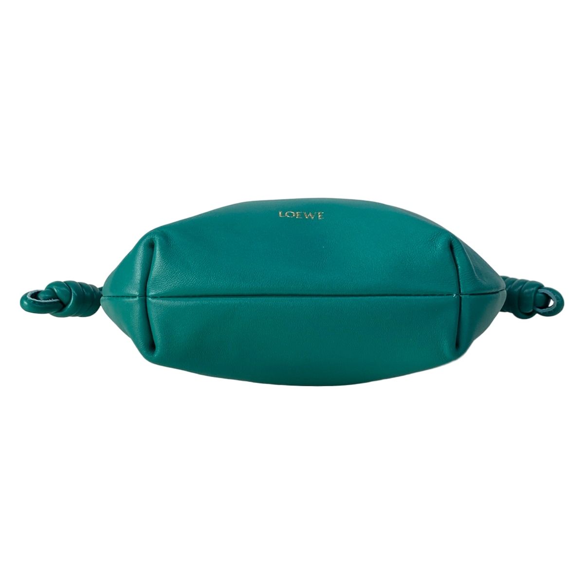 Loewe Handbag Flamenco Purse Mini Green Chain Handle Drawstring Lambskin — view 5