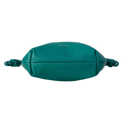 Loewe Handbag Flamenco Purse Mini Green Chain Handle Drawstring Lambskin — view 5
