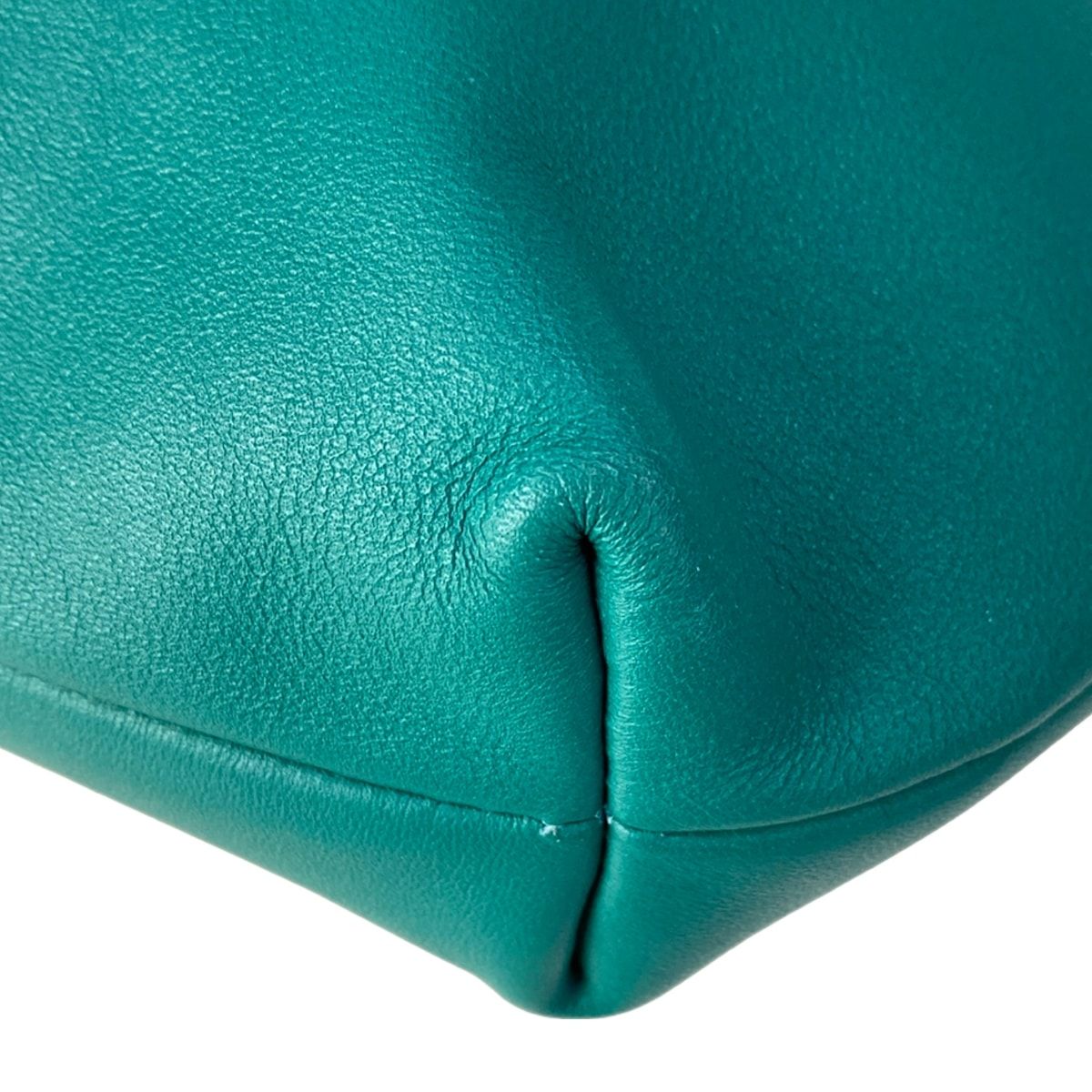 Loewe Handbag Flamenco Purse Mini Green Chain Handle Drawstring Lambskin — view 7