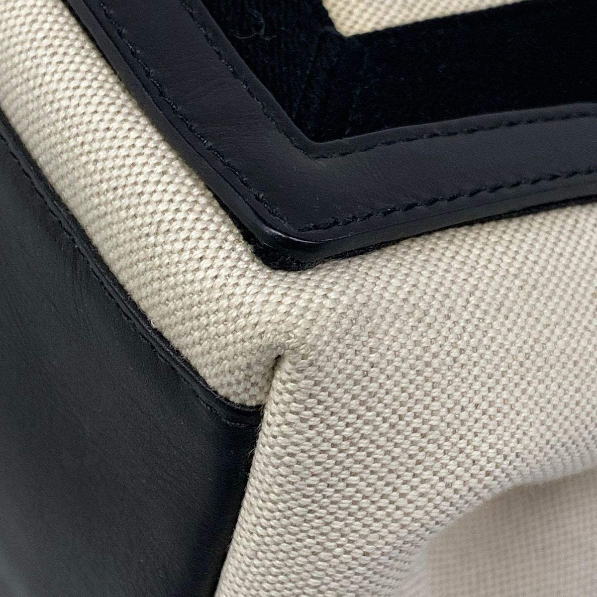 Balenciaga Tote Navy Cabas S Ivory Black Leather — view 6