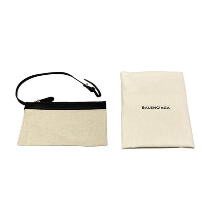 Balenciaga Tote Navy Cabas S Ivory Black Leather — view 8