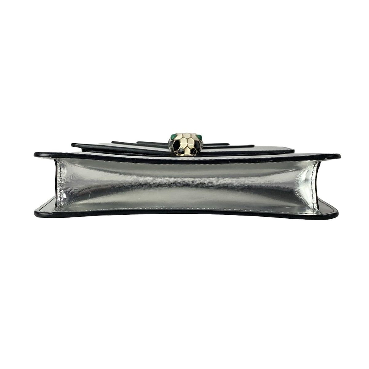 Bvlgari Shoulder Bag Serpenti Forever Silver Chain Leather — view 5