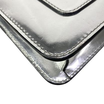 Bvlgari Shoulder Bag Serpenti Forever Silver Chain Leather — view 6