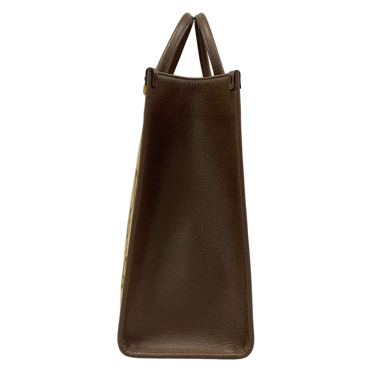 Gucci Tote Jumbo GG Beige Dark Brown Leather — view 2