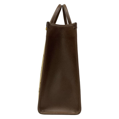 Gucci Tote Jumbo GG Beige Dark Brown Leather — view 2