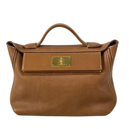 Hermes Handbag Sac 24/24/24 Vanquatre 29 Gold Number Stamp
