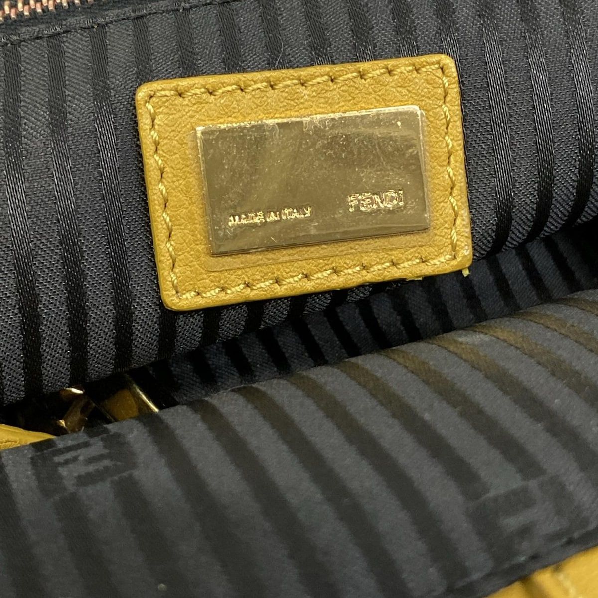 Fendi Tote Toujours Dark Green Yellow Multi Leather — view 8