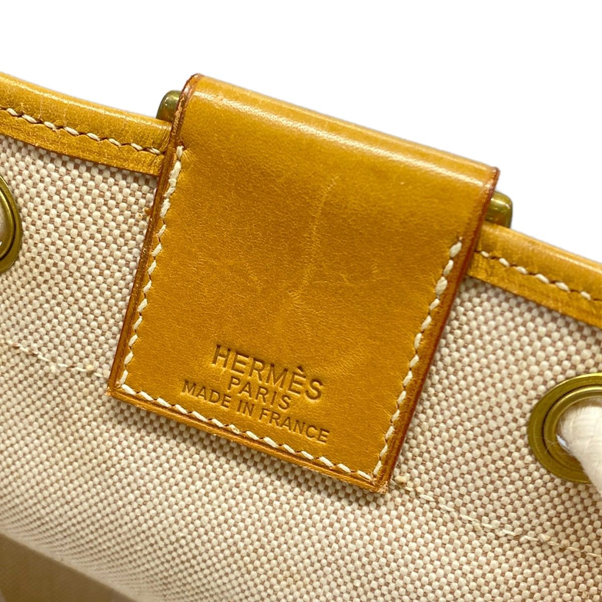 Hermes Bag Ranch Ivory Beige Gold Leather — view 8