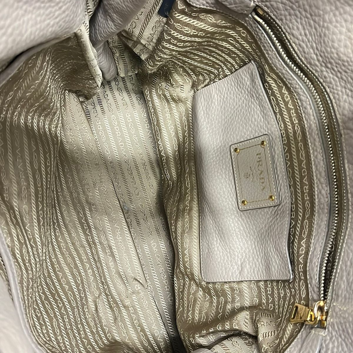 Prada Tote Vitello Daino Beige Leather — view 7